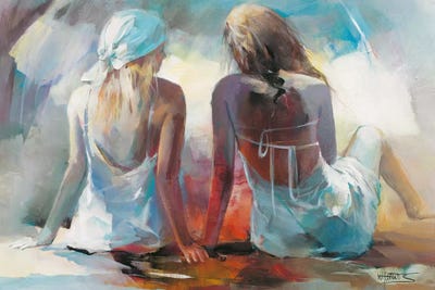 Two Girl Friends I by Willem Haenraets multi panel art