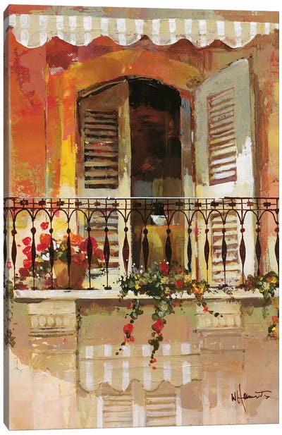 Balcony I Canvas Art Print - Window Art