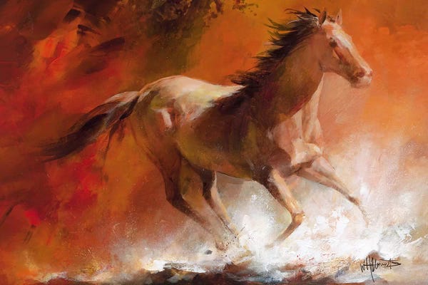 Horses: Wild Horses I by Willem Haenraets
