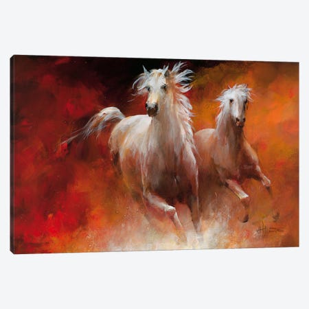 Wild Horses II Canvas Print #HAE84} by Willem Haenraets Canvas Print