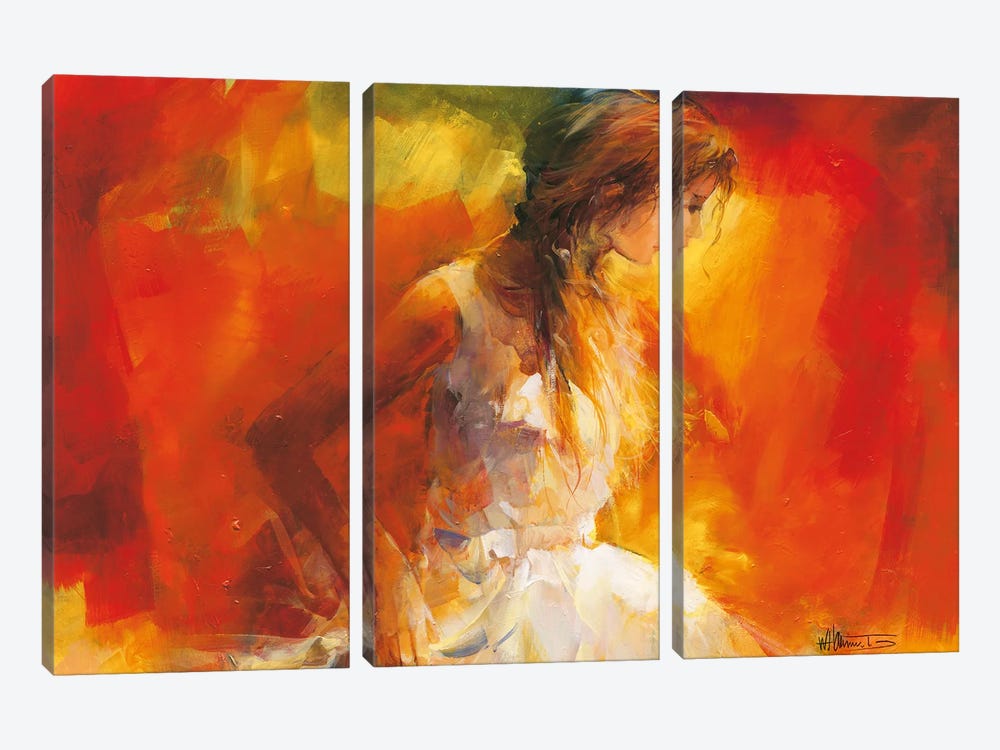 Young Girl I by Willem Haenraets 3-piece Canvas Art Print