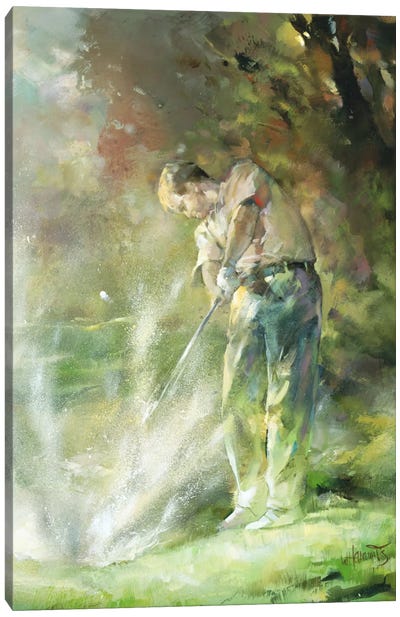 A Perfect Strike Canvas Art Print - Golf Art
