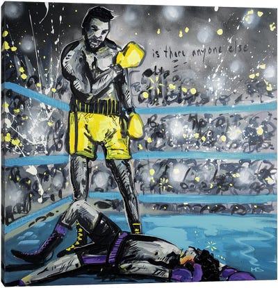 What A Fight Canvas Art Print - Harry Salmi