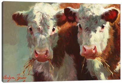 Cow Belles Canvas Art Print - Kitchen Art