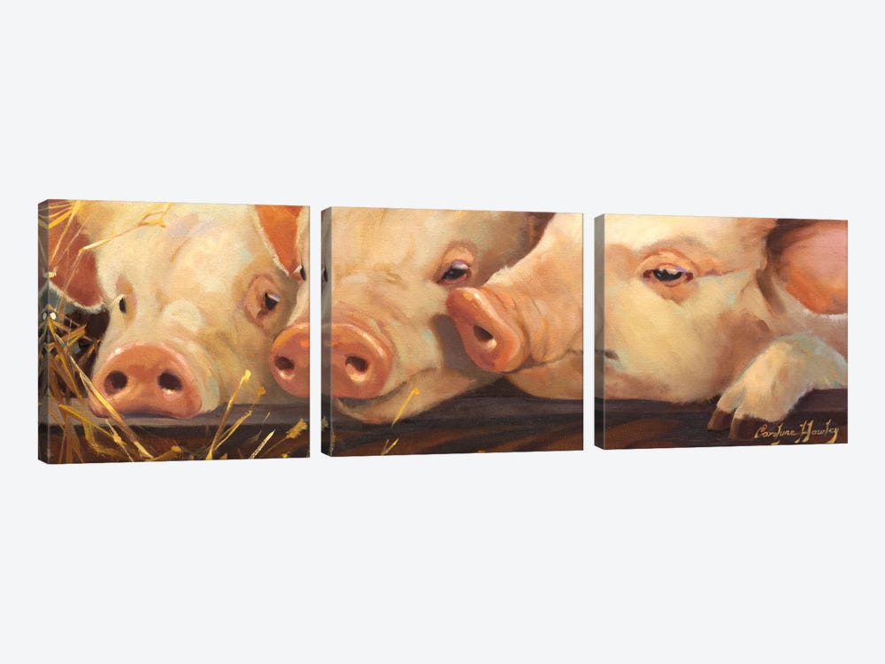 Pig Heaven 3-piece Canvas Wall Art