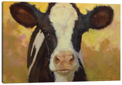 Farm Pals III Canvas Art Print - Cow Art