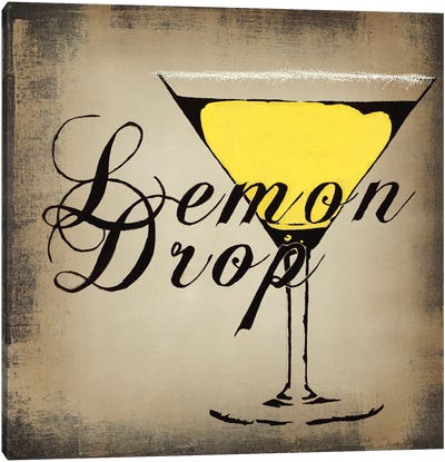 Lemon Drop Canvas Art Print - Cocktail & Mixed Drink Art