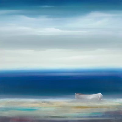 Boat On Shore by KC Haxton framed wall art