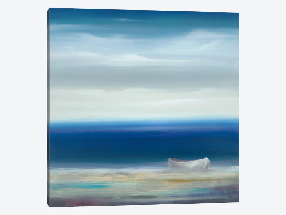 Boat On Shore by KC Haxton 1-piece Canvas Artwork