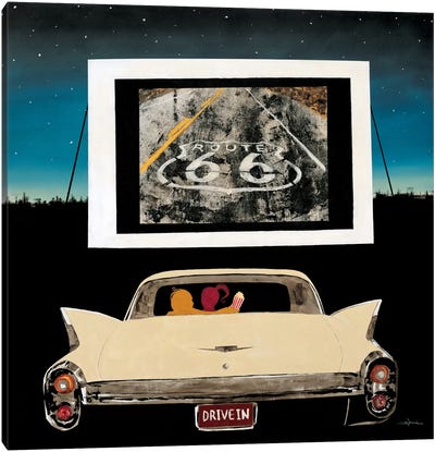 Drive In Canvas Art Print - Route 66