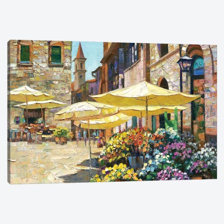 Siena Flower Market Canvas Print #HBH2} by Howard Behrens Canvas Art