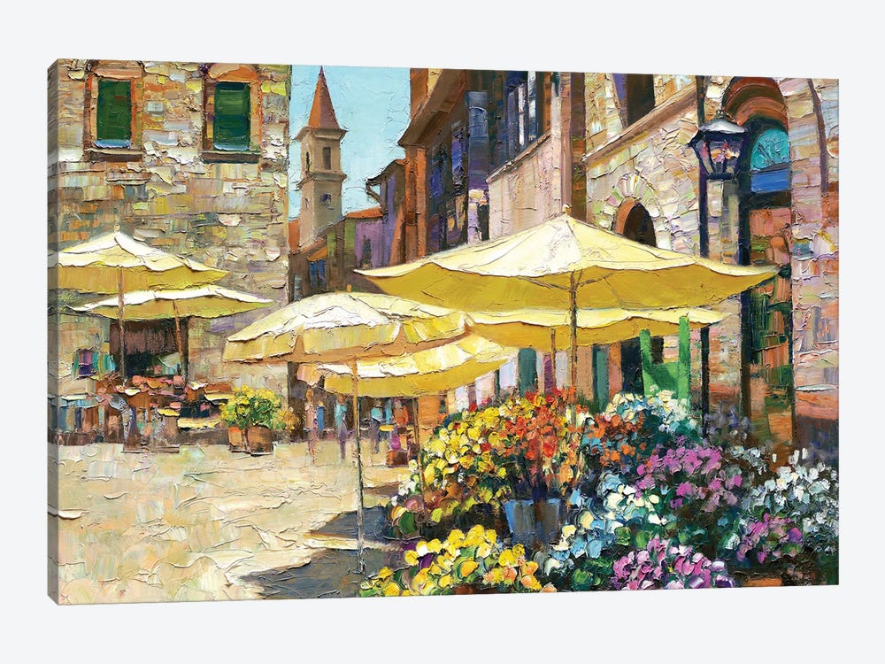 Siena Flower Market by Howard Behrens 1-piece Canvas Print