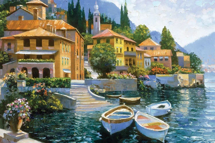 Lake Como Landing by Howard Behrens wall art