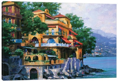 Portofino Villa Canvas Art Print - Genoa