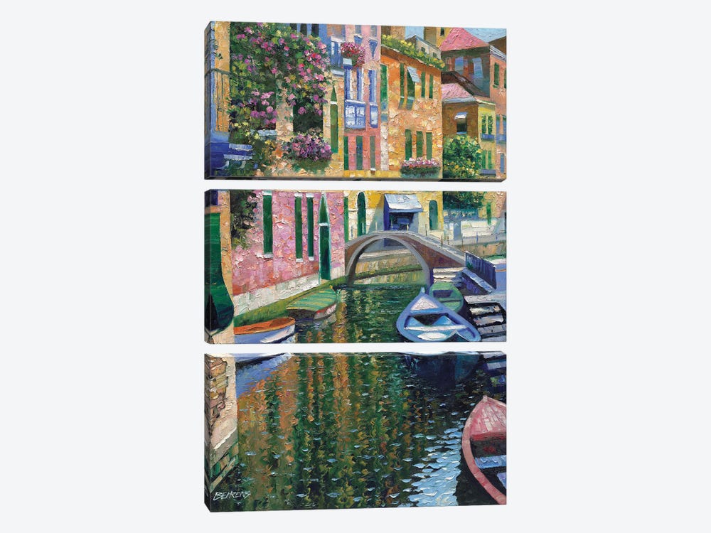 Romantic Canal by Howard Behrens 3-piece Canvas Art Print
