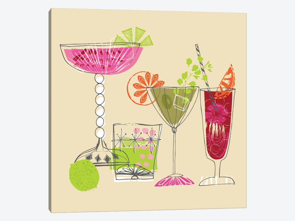 Cocktail Time by Helen Black 1-piece Canvas Wall Art