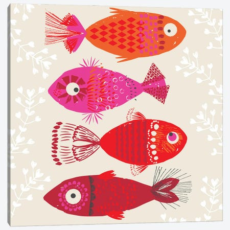 Fishy Fish Canvas Print #HBL15} by Helen Black Canvas Art Print