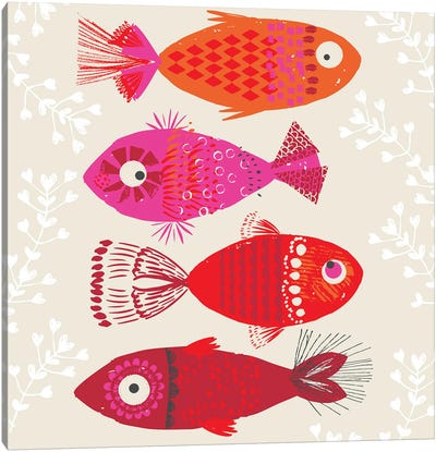 Fishy Fish Canvas Art Print - Helen Black