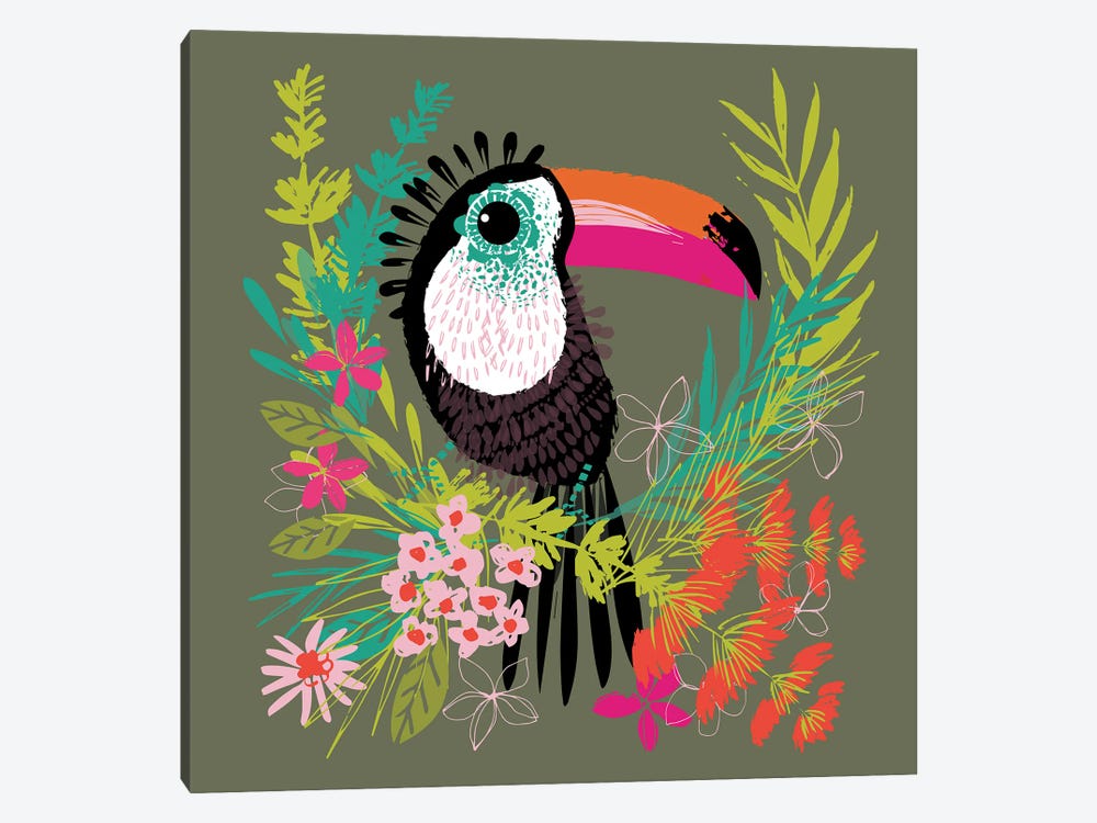 Jungle Toucan by Helen Black 1-piece Canvas Art Print