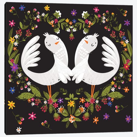 Love Doves Canvas Print #HBL34} by Helen Black Canvas Art Print