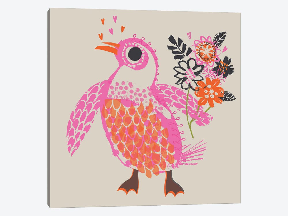 Pink Penguin by Helen Black 1-piece Art Print
