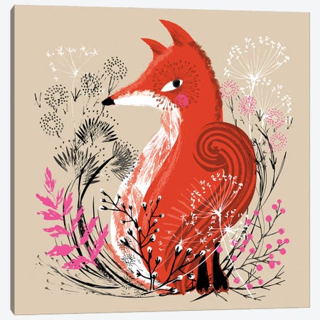Red Fox Canvas Print #HBL46} by Helen Black Canvas Art