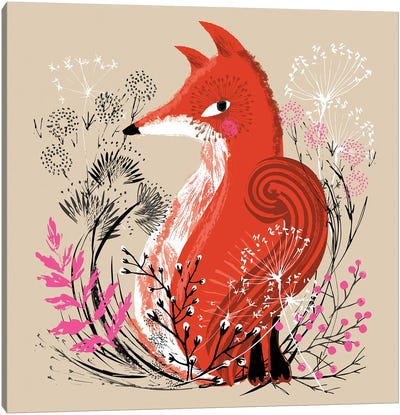 Red Fox Canvas Art Print - Helen Black