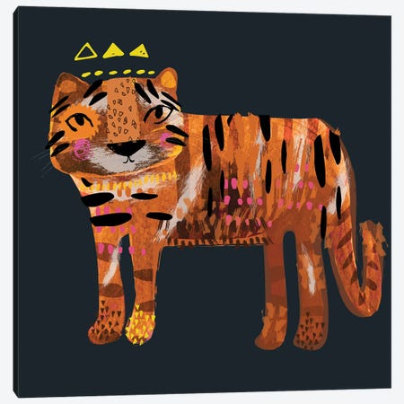 Tiger King Canvas Print #HBL54} by Helen Black Art Print