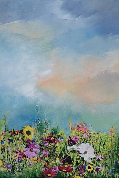Meadow With Blooming Flowers I by Hanneke Pereboom canvas print