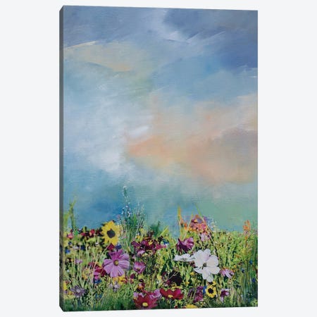 Meadow With Blooming Flowers I Canvas Print #HBM13} by Hanneke Pereboom Canvas Art Print