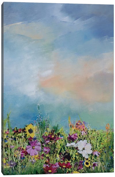 Meadow With Blooming Flowers I Canvas Art Print - Landscapes in Bloom