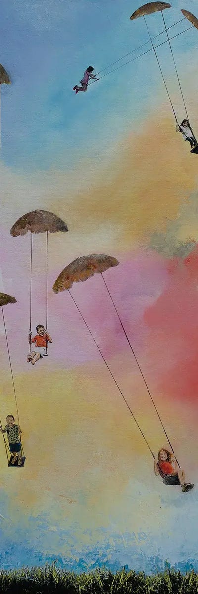 Swinging Around I by Hanneke Pereboom canvas print