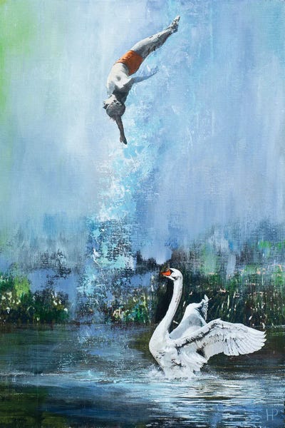 Free Falling: The Swan And The Diver I by Hanneke Pereboom