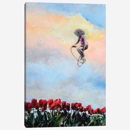 Jumping In Canvas Print #HBM29} by Hanneke Pereboom Canvas Artwork