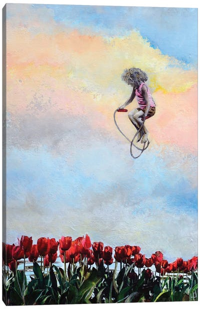Jumping In Canvas Art Print - Free Falling