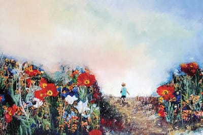 Walking In The Poppy Fields by Hanneke Pereboom canvas print