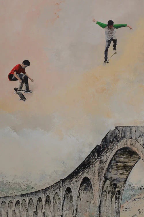 Freestyle Skaters by Hanneke Pereboom wall art