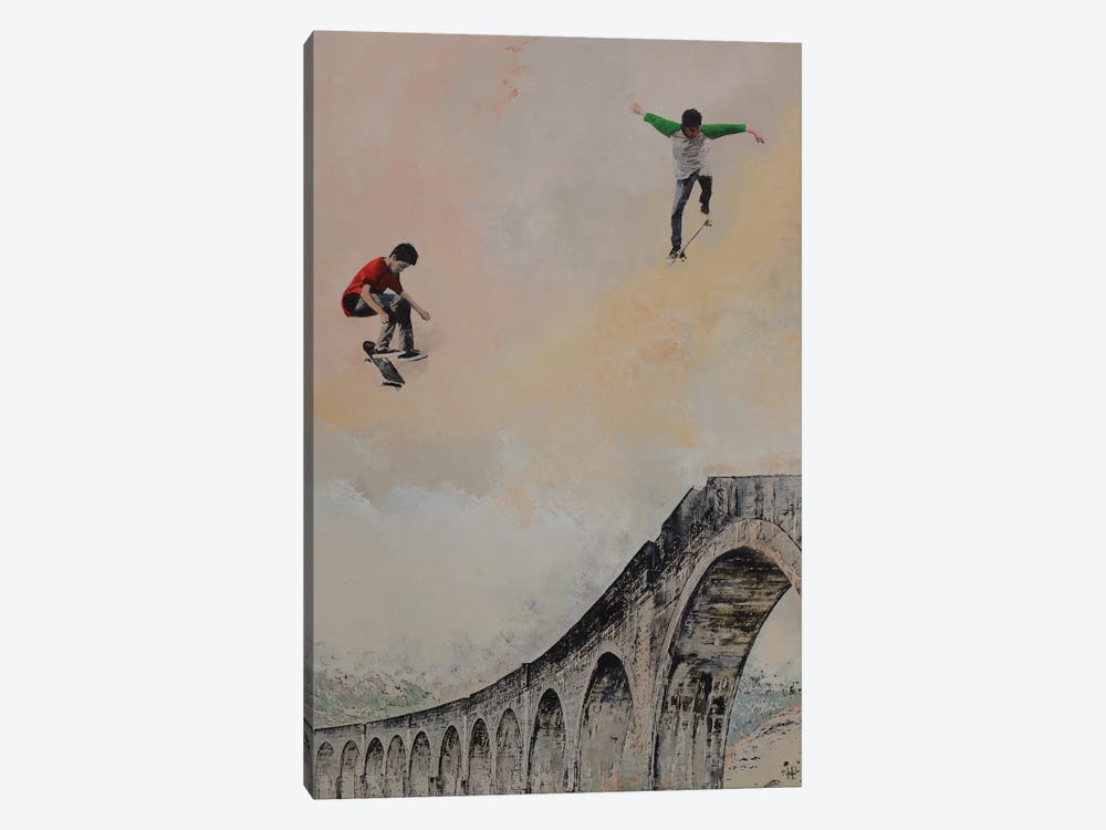 Freestyle Skaters by Hanneke Pereboom 1-piece Canvas Art Print