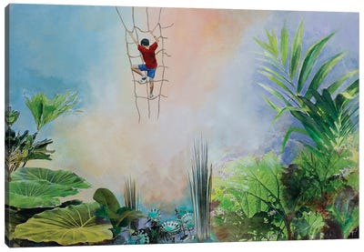 Cimbing In The Jungle II Canvas Art Print - Playful Surrealism