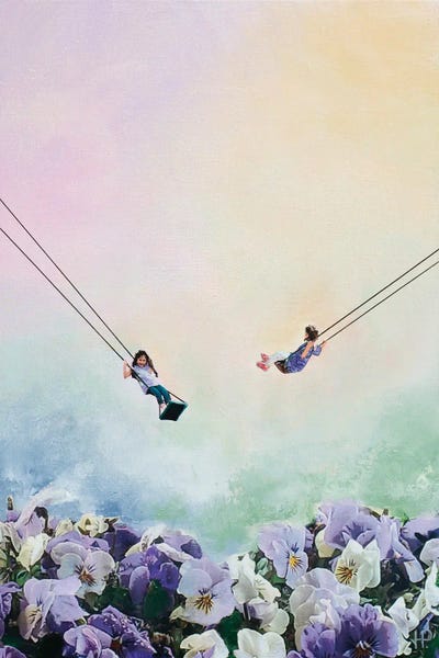 Free Falling: Girls Swinging Around I by Hanneke Pereboom