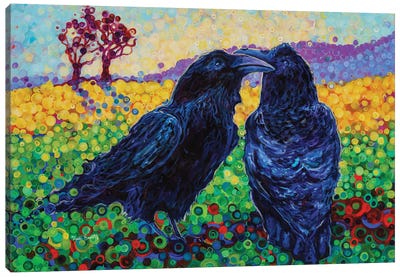 Let's Fly Away Together Canvas Art Print - Raven Art