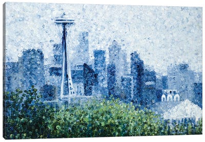 Seattle Rain Canvas Art Print - Seattle Skylines