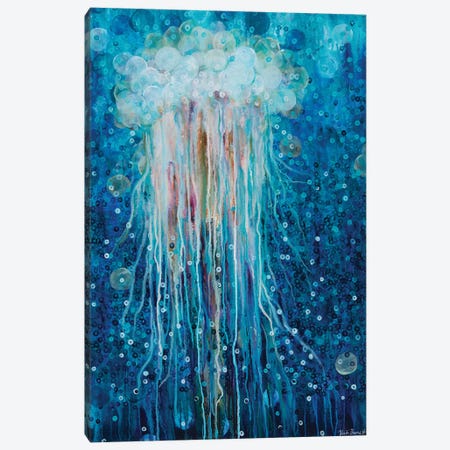 The Jellyfish Canvas Print #HBT27} by Heidi Barnett Canvas Artwork