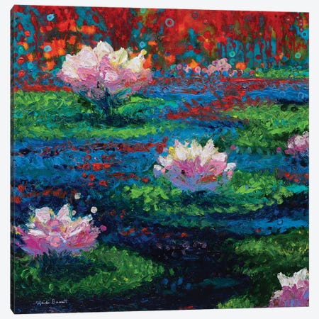Water Lilies Canvas Print #HBT28} by Heidi Barnett Canvas Art Print