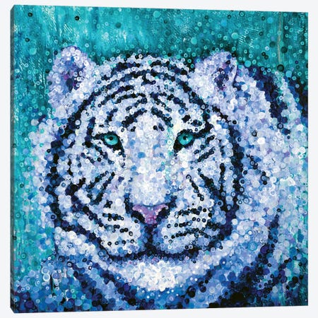 White Tiger Canvas Print #HBT29} by Heidi Barnett Canvas Print