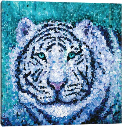 White Tiger Canvas Art Print - Heidi Barnett