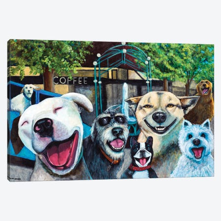 Happy Dogs In Edmonds Canvas Print #HBT49} by Heidi Barnett Art Print
