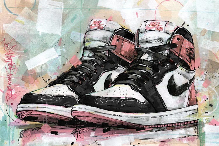 Nike Air Jordan 1 Rust Pink Canvas - Canvas Print | Jos Hoppenbrouwers