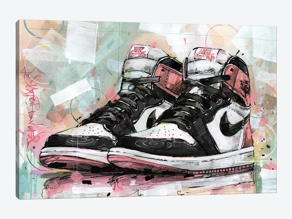 Nike Air Jordan 1 Rust Pink by Jos Hoppenbrouwers 1-piece Canvas Wall Art