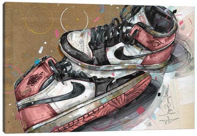 Air Jordan 1 Rust Pink Canvas Art Print - Jos Hoppenbrouwers